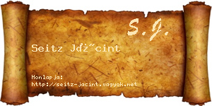 Seitz Jácint névjegykártya